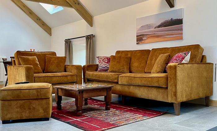 The seating area in the kitchen / living space.